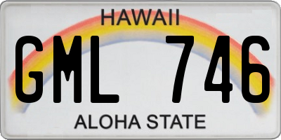 HI license plate GML746