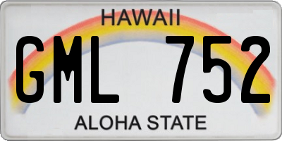 HI license plate GML752