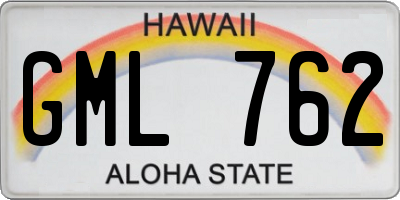HI license plate GML762
