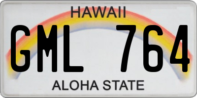 HI license plate GML764