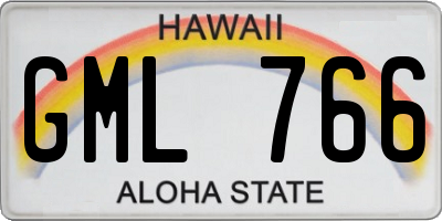 HI license plate GML766