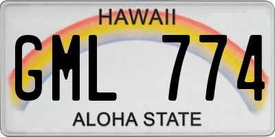 HI license plate GML774