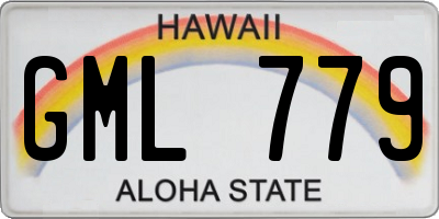 HI license plate GML779