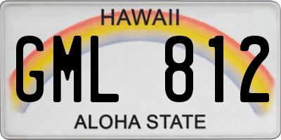 HI license plate GML812