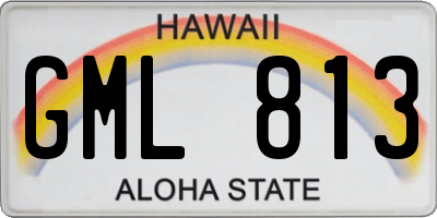 HI license plate GML813
