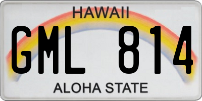 HI license plate GML814