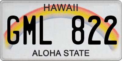 HI license plate GML822