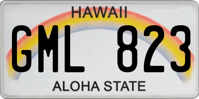 HI license plate GML823