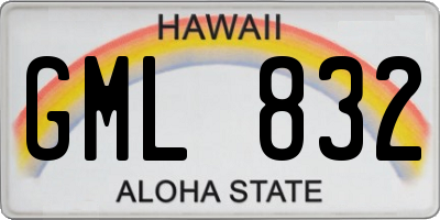 HI license plate GML832