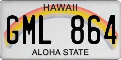 HI license plate GML864