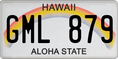 HI license plate GML879
