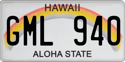 HI license plate GML940