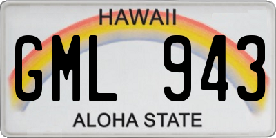 HI license plate GML943
