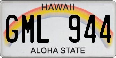 HI license plate GML944