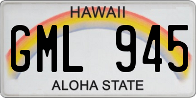 HI license plate GML945