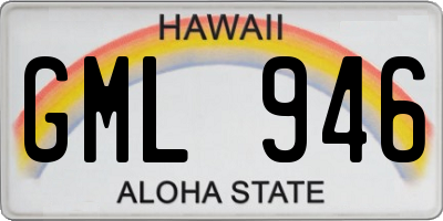 HI license plate GML946