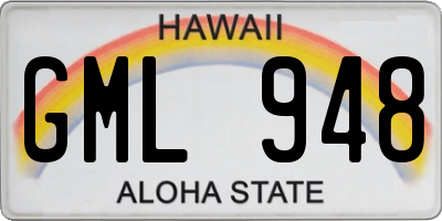 HI license plate GML948