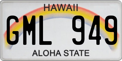 HI license plate GML949
