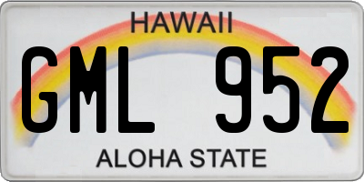 HI license plate GML952