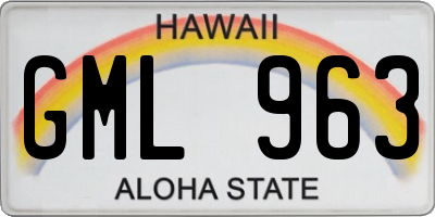 HI license plate GML963
