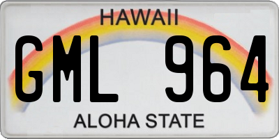HI license plate GML964