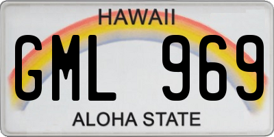 HI license plate GML969