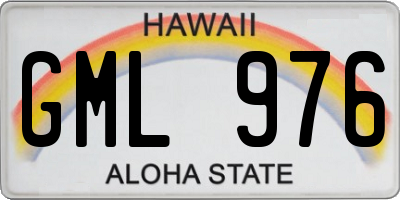 HI license plate GML976