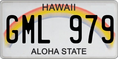 HI license plate GML979