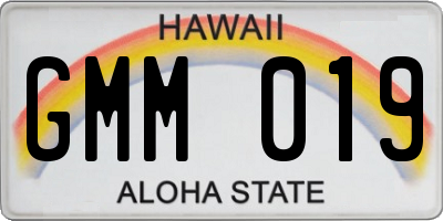 HI license plate GMM019