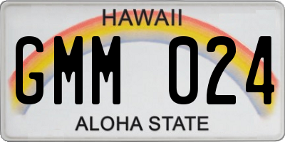 HI license plate GMM024
