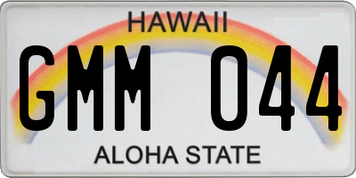 HI license plate GMM044