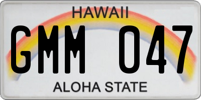 HI license plate GMM047