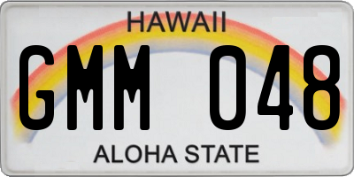 HI license plate GMM048