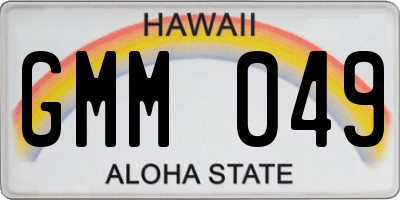 HI license plate GMM049
