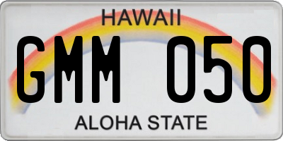 HI license plate GMM050