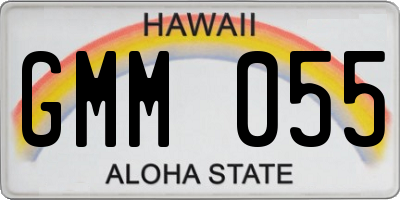 HI license plate GMM055