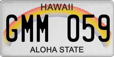 HI license plate GMM059