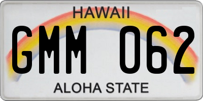 HI license plate GMM062