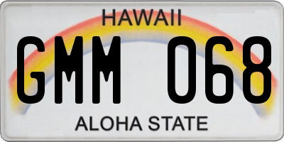 HI license plate GMM068