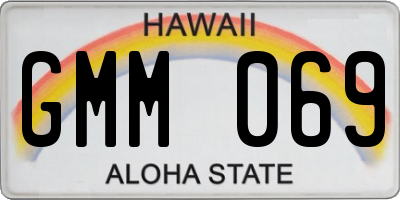 HI license plate GMM069