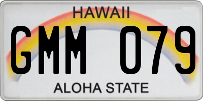 HI license plate GMM079