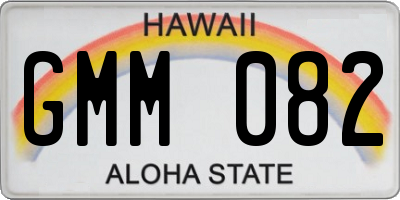 HI license plate GMM082
