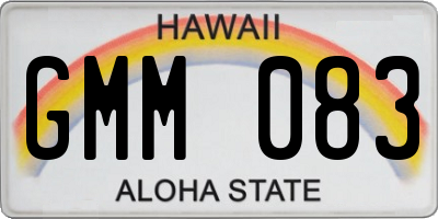HI license plate GMM083