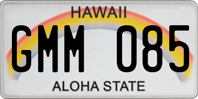 HI license plate GMM085