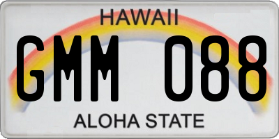 HI license plate GMM088