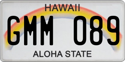HI license plate GMM089
