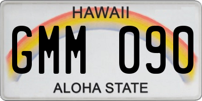 HI license plate GMM090