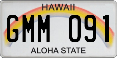 HI license plate GMM091