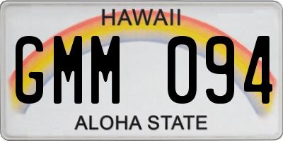 HI license plate GMM094