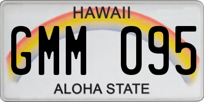 HI license plate GMM095